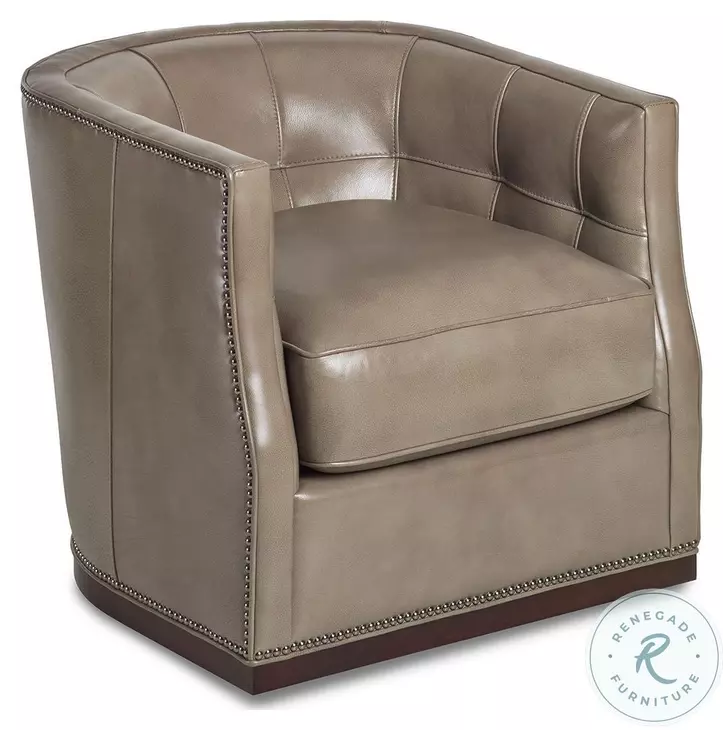 Veronica Calvert Clay Leather Swivel Chair