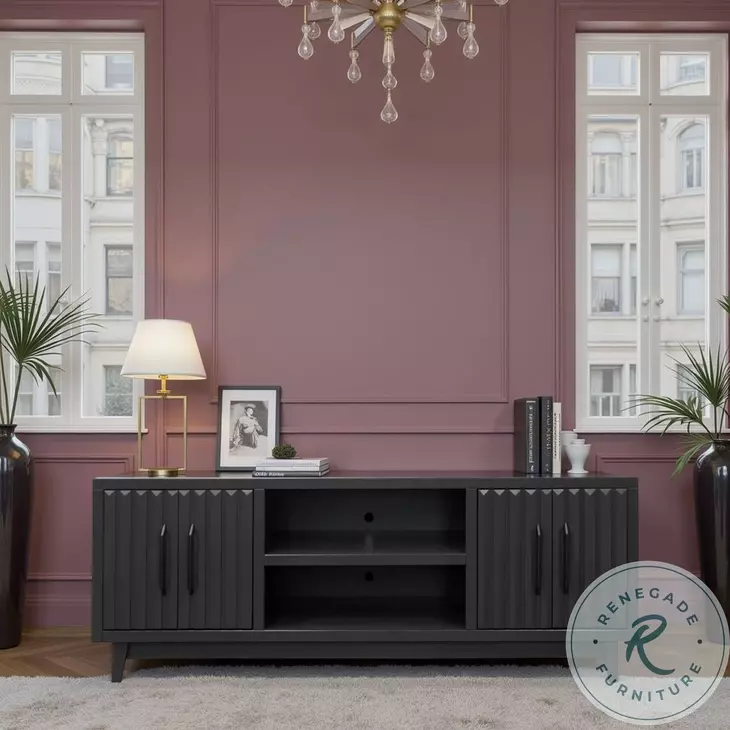 Radiance Black 75" TV Stand