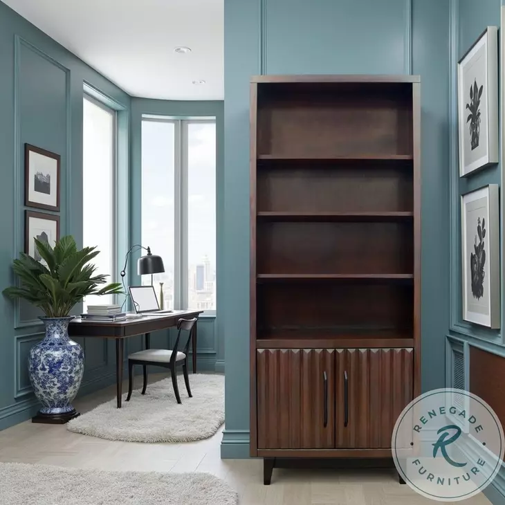 Radiance Rosewood 78" High Bookcase Pier