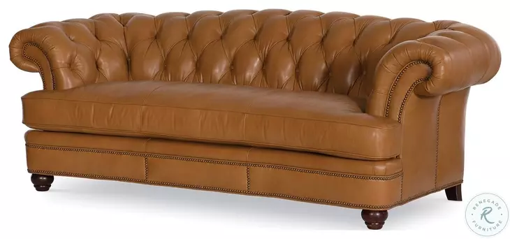 Washington Brandy Almond Leather Sofa