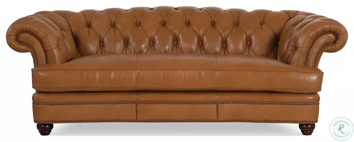 Washington Brandy Almond Leather Sofa