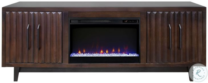 Radiance Rosewood 75" Fireplace TV Stand