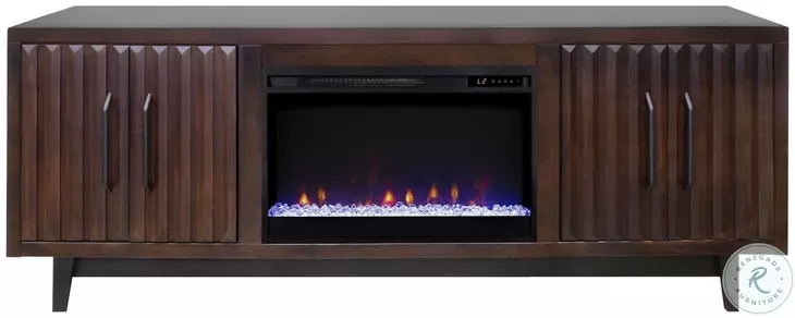 Radiance Rosewood 75" Fireplace TV Stand