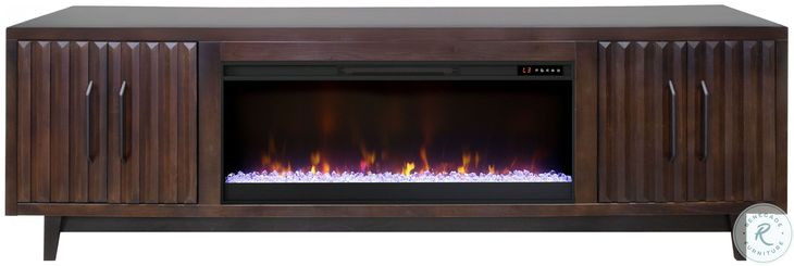 Radiance Rosewood 94" Fireplace TV Stand