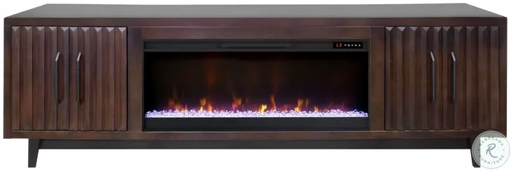 Radiance Rosewood 94" Fireplace TV Stand