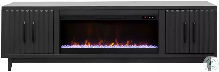 Radiance Black 94" Fireplace TV Stand