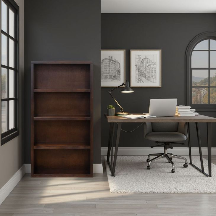 Radiance Rosewood 60" High Bookshelf