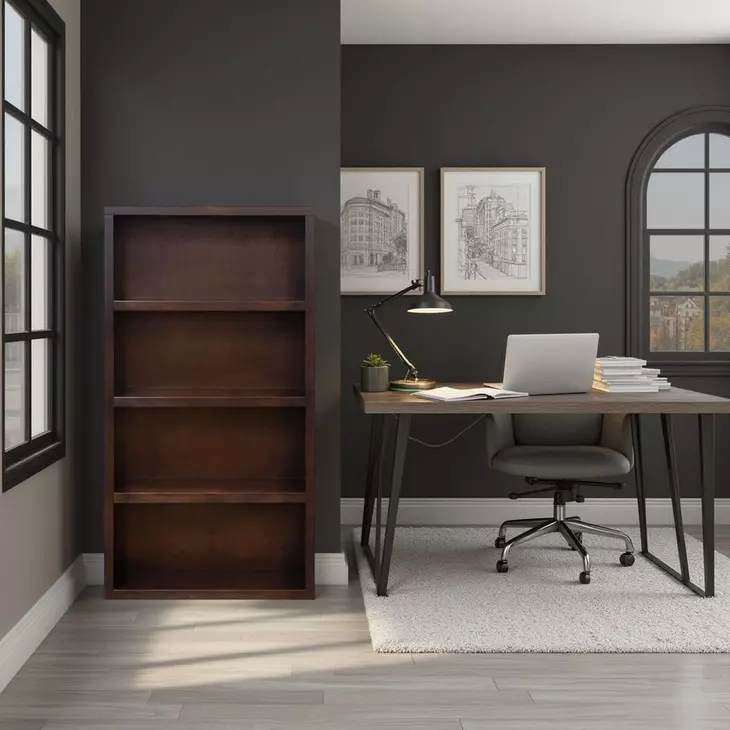 Radiance Rosewood 60" High Bookshelf