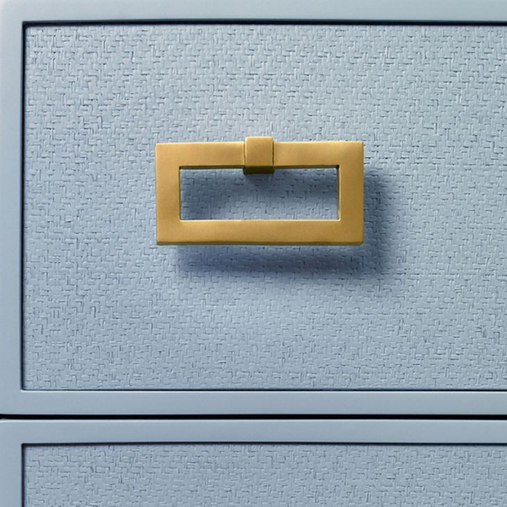 Radley Matte Light Blue Rectangular 3 Drawer Side Table