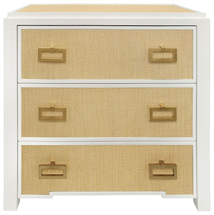 Radley Natural Rectangular 3 Drawer Side Table