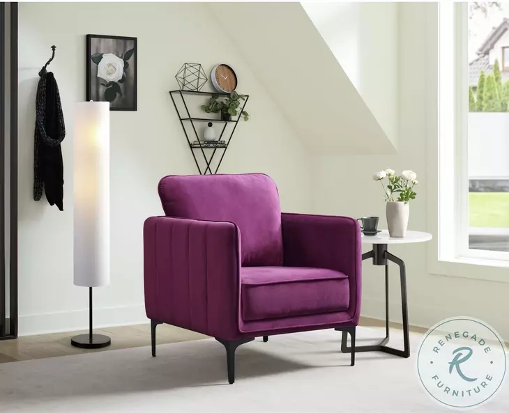 Reale Purple Accent Chair