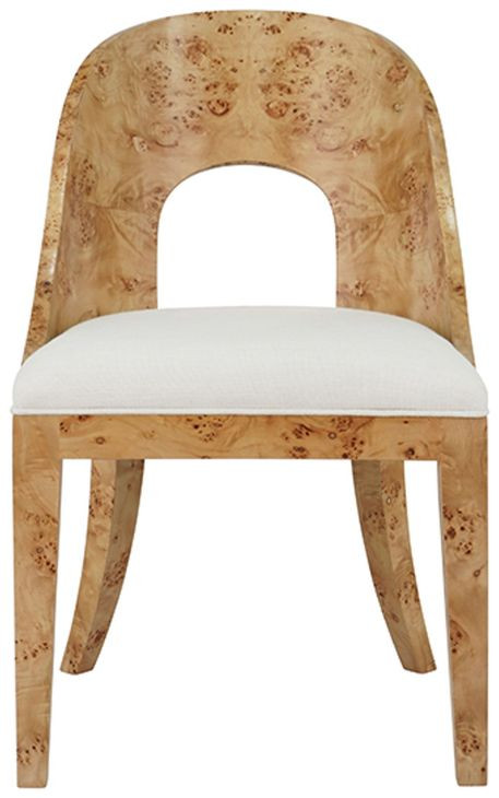 Rafferty Brown and White Performance Fabric Dining Chair