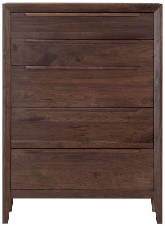 Ralston Dark Amber 5 Drawer Chest
