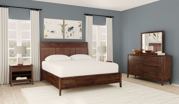 Ralston Dark Amber Queen Storage Panel Bed