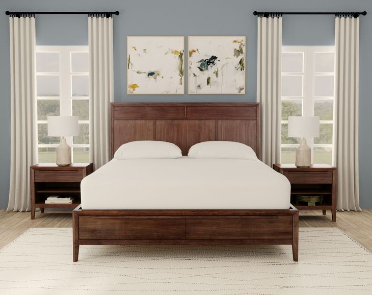 Ralston Dark Amber 1 Drawer Nightstand with USB Charging