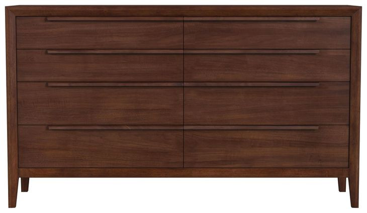 Ralston Dark Amber 8 Drawer Dresser