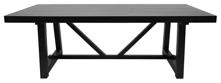 Raquel Black 84" Rectangular Dining Table