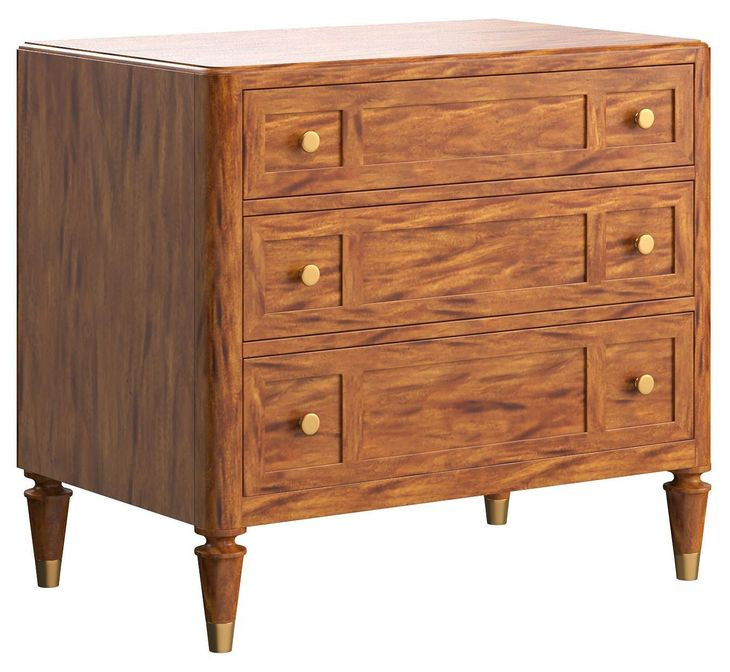 Boulevard Brown 3 Drawer Nightstand