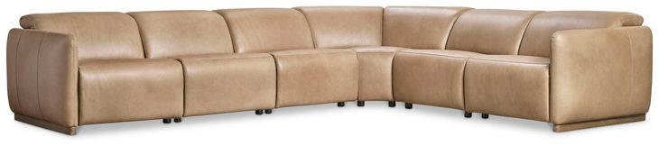 Alta Brown Leather Modular Power Reclining Sectional