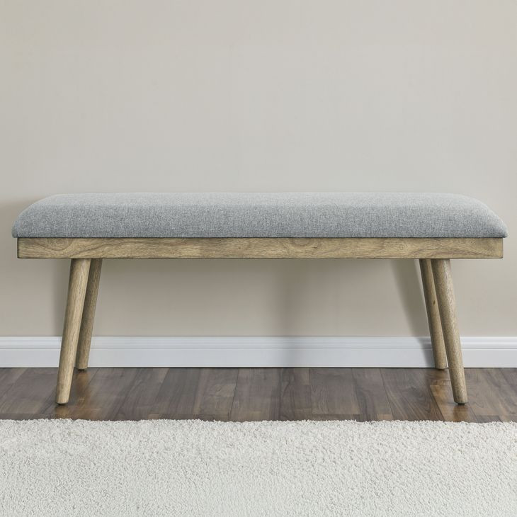 Vida Gray 49" Upholstered Dining Bench