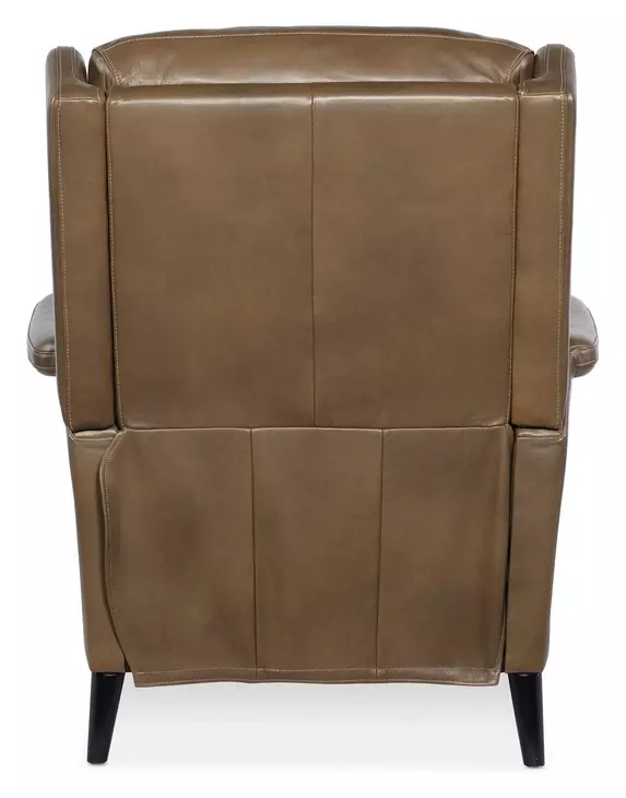 Deacon Rogue Walnut Leather Power Recliner With Power Headrest