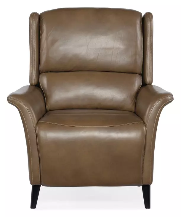 Deacon Rogue Walnut Leather Power Recliner With Power Headrest