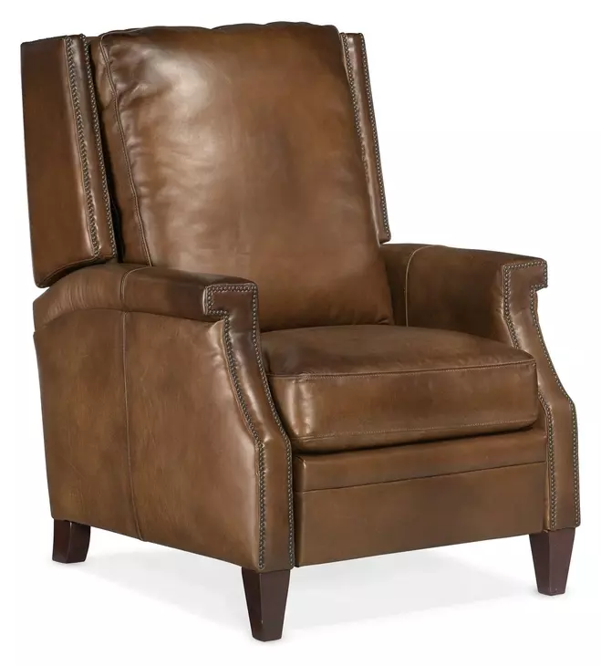Collin Checkmate Pawn Leather Manual Push Back Recliner