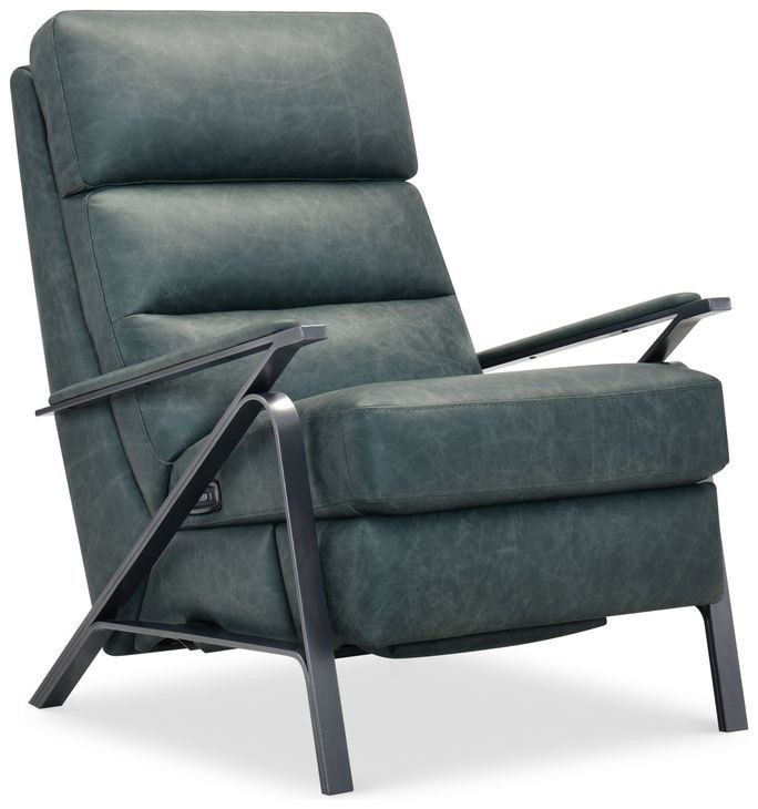 Elixir Blue Power Recliner with USB Charging