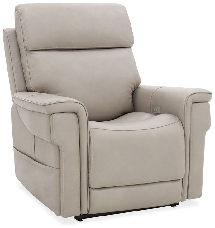 Lyra Gray Lift Power Recliner with USB Charging