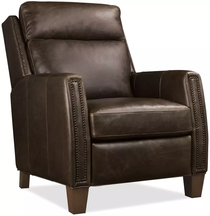 Jacklyn Brown Power Recliner with USB Charging and Nailhead Trim