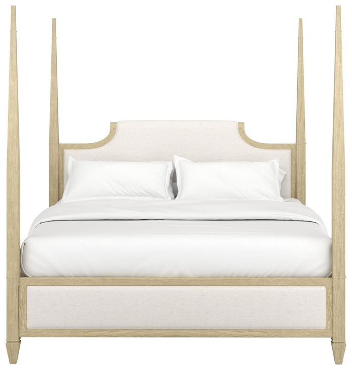 Eave Sundrenched Oak and Ivory Upholstered Panel Bedroom Set