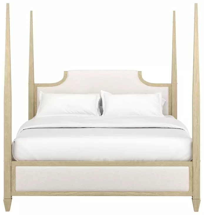 Eave Sundrenched Oak and Ivory King Upholstered Panel Bed