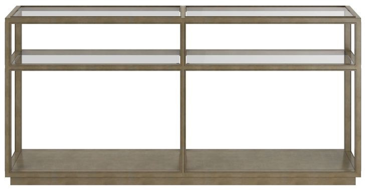 Glaze Quartz Rectangular Glass Top Console Table