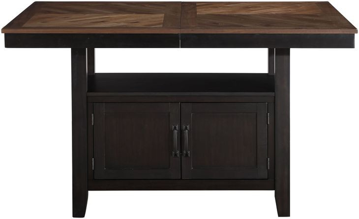 Bermuda Black Extendable Rectangular Counter Height Dining Table