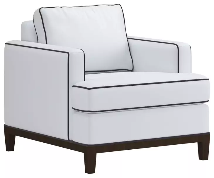 Artisan Upholstery Snow White Upholstered Everett Lounge Chair