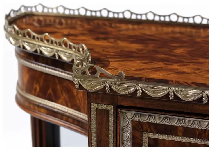 Replica Ramsey Mahogany and Gold 1 Door Mirrored Parisian Chiffonier Decorative Accent Chest