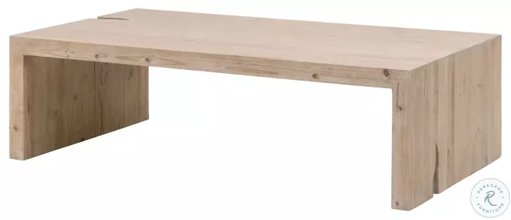 Reed Smoke Gray Pine Coffee Table