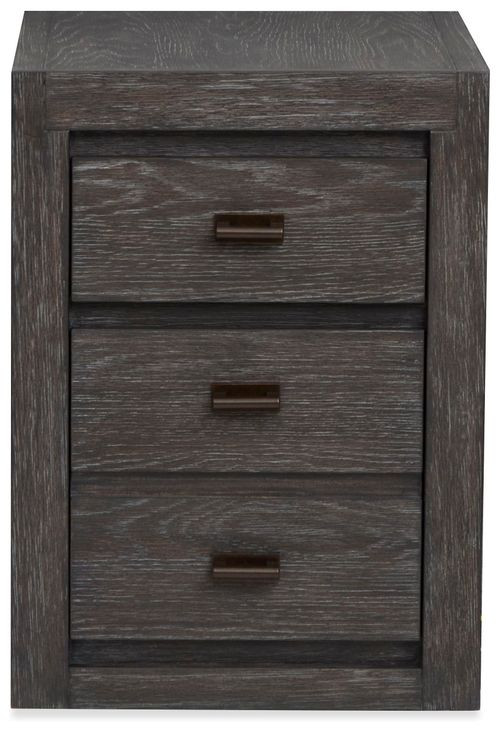 Foxrun Hollow Ravenwood Black 2 Drawer File Cabinet with Casters