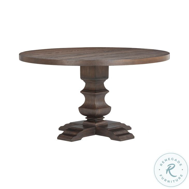 Emerson Dark Brown Round 54" Dining Table