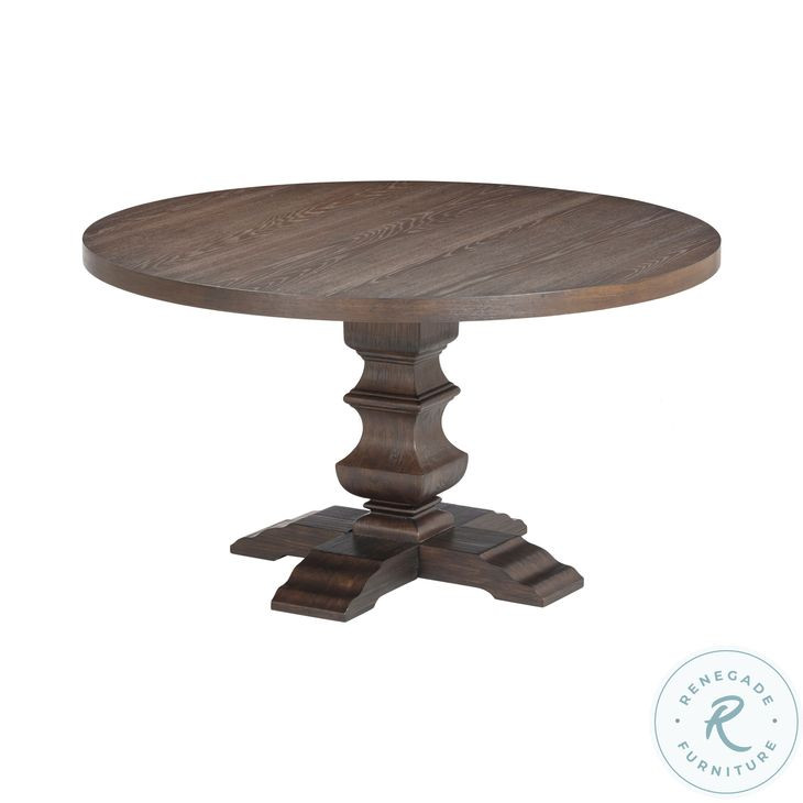 Emerson Dark Brown Round 54" Dining Table