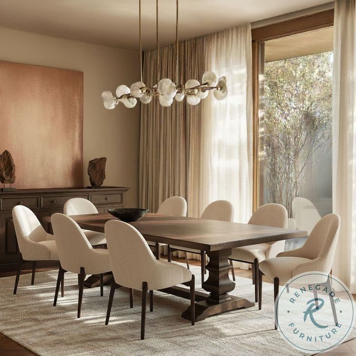 Emerson Dark Brown 122" Extendable Rectangular Dining Room Set