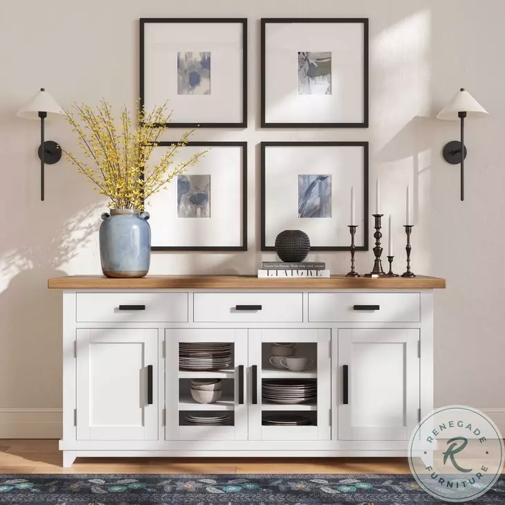 Dover White 62" Console