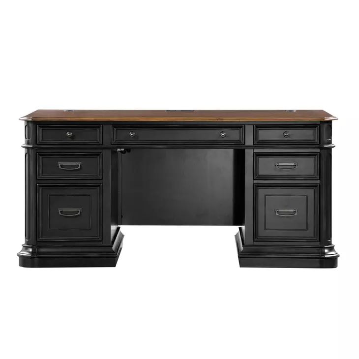 Roanoke Black Credenza Home Office Set
