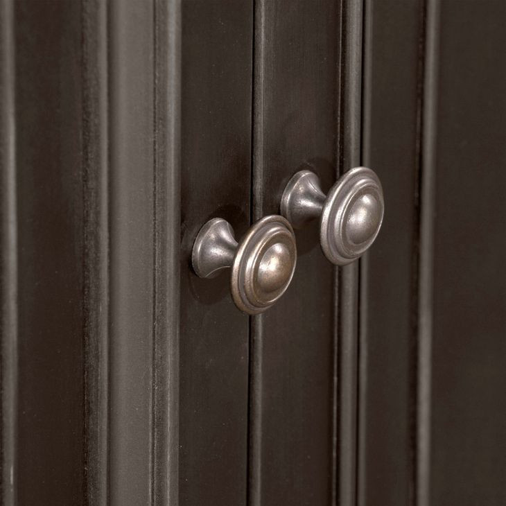 Roanoke Distressed Black L-Shaped Home Office Set