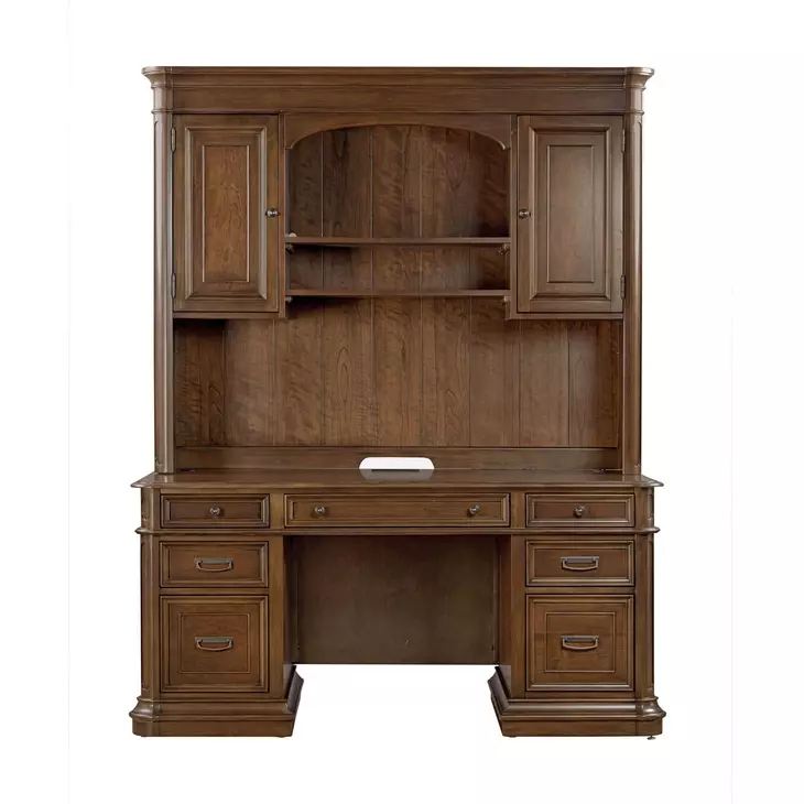 Roanoke Cherry Credenza With Hutch | H361-30-35-40