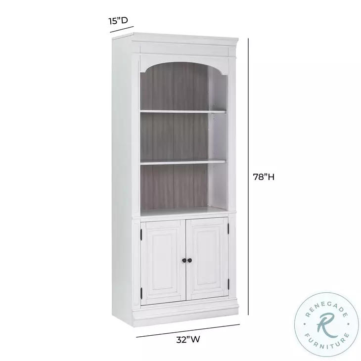 Roanoke White Bookcase