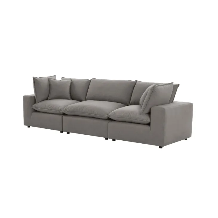 Cali Slate Performance Fabric Modular Living Room Set