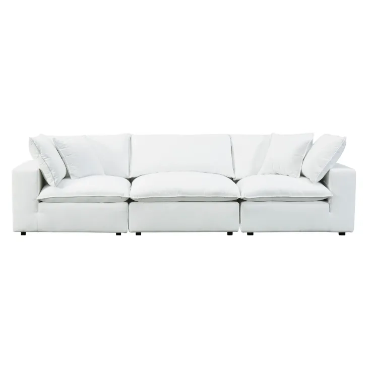 Cali Pearl Performance Fabric Modular 120" Sofa
