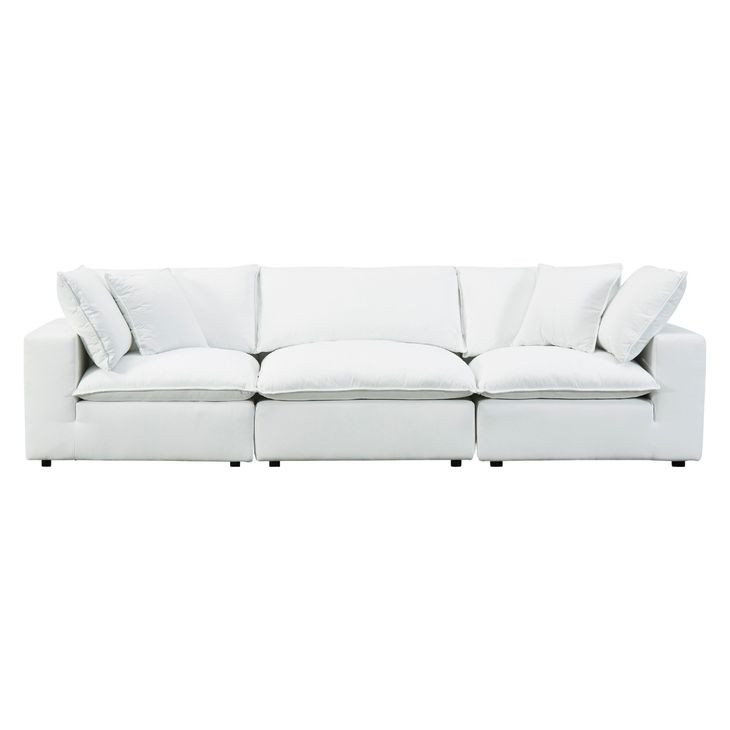 Cali Pearl Performance Fabric Modular 120" Sofa
