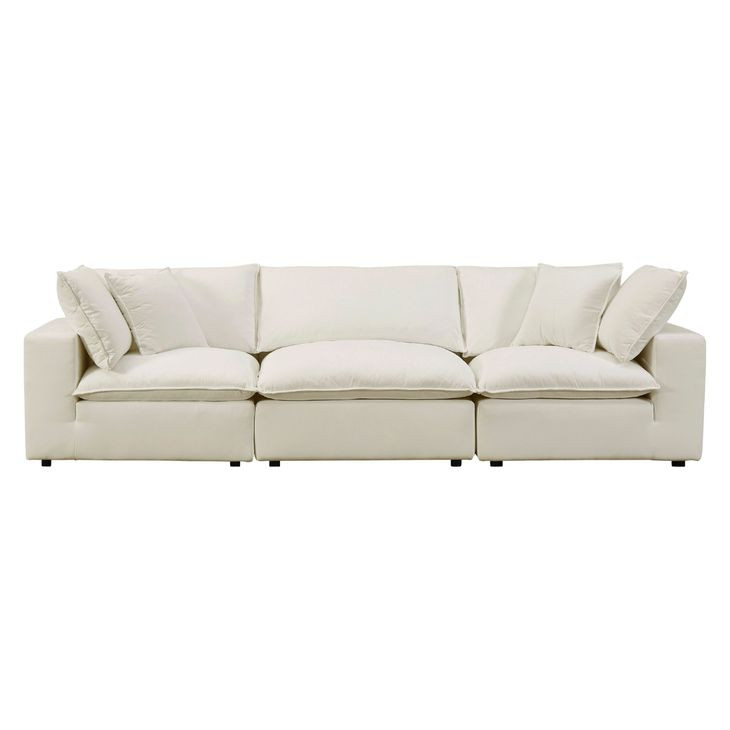 Cali Natural Performance Fabric Modular 120" Sofa